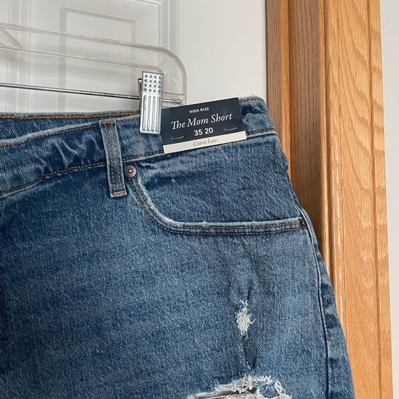 Abercrombie & Fitch High Rise Distressed Mom Shorts Size 35/20 - Picture 4 of 8